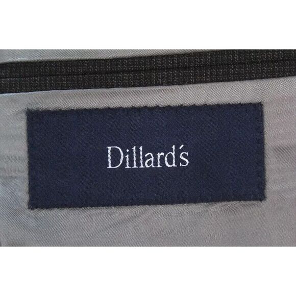 dark brown micro check HART SCHAFFNER MARX blazer jacket sport suit coat 44 L - Picture 8 of 9